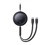 Kabel Baseus USB-C 2w1 Bright Mirror 100W 1m Czarny