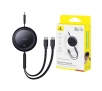 Kabel Baseus USB-C 2w1 Bright Mirror 100W 1m Czarny