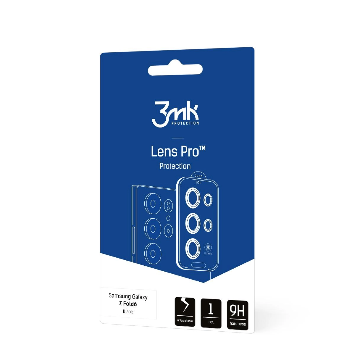 Szkło hartowane 3mk Lens Protection Pro do Galaxy Z Fold 6 Czarny