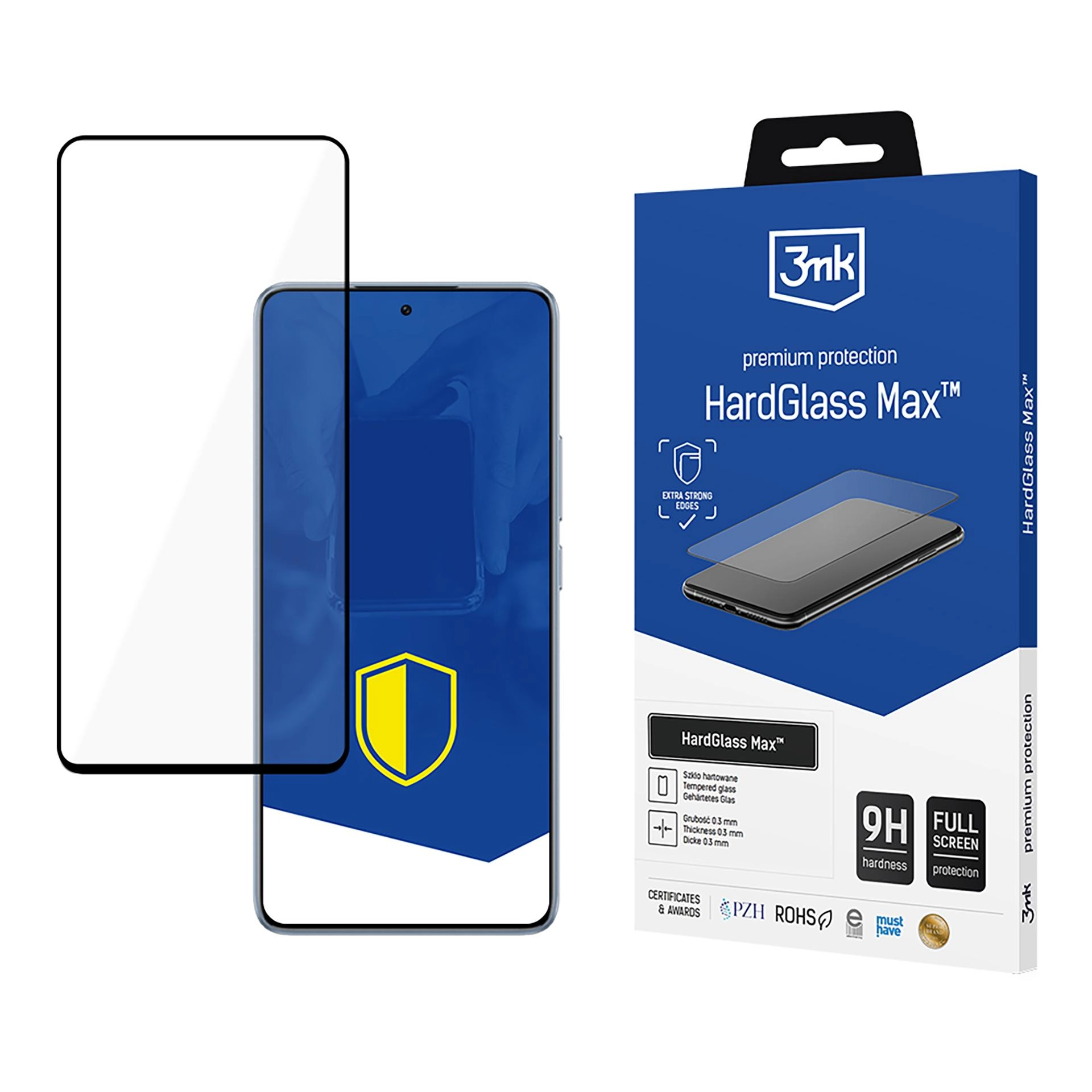 Szkło hartowane 3mk HardGlass Max Black do Xiaomi 14T / 14T Pro