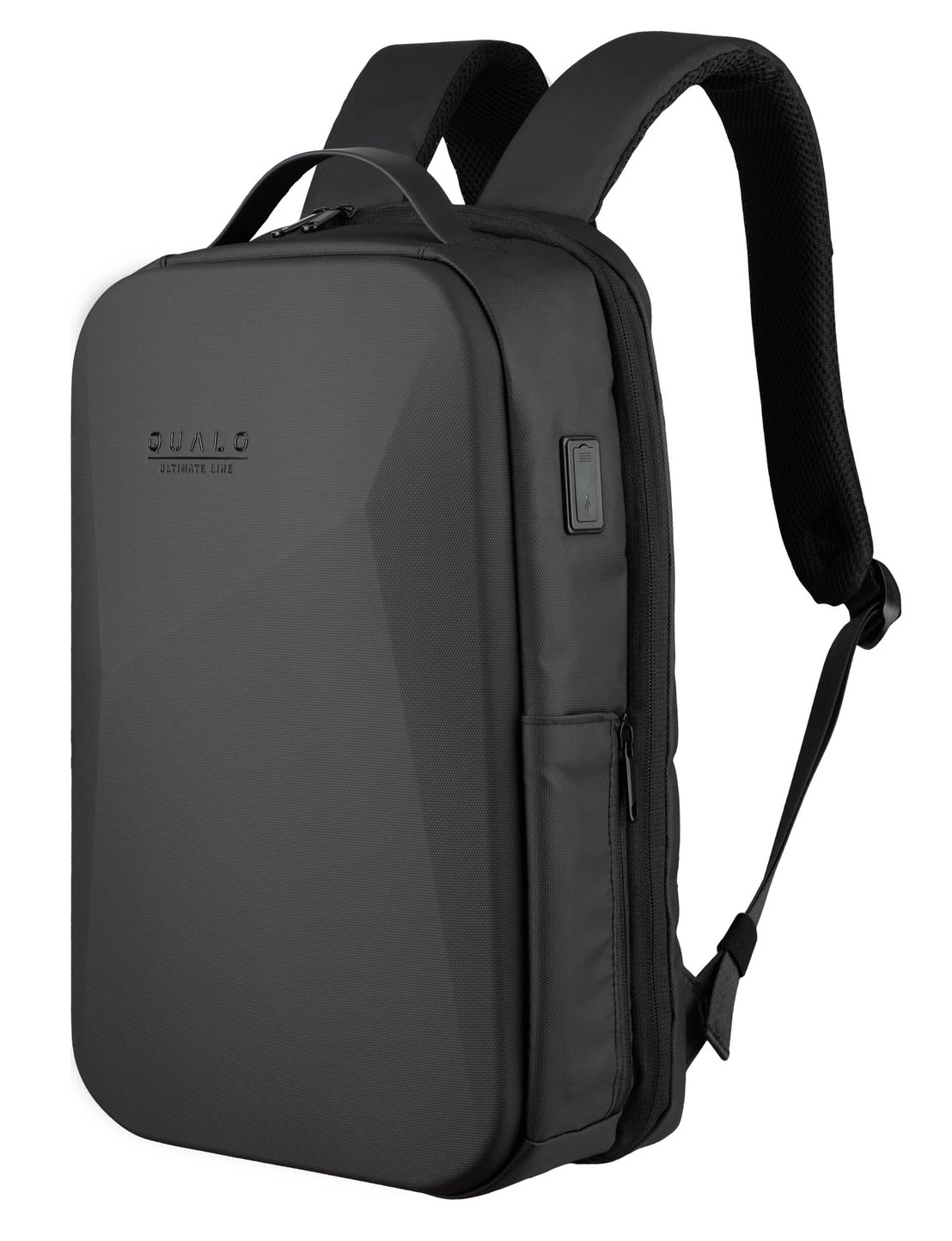 Plecak na laptopa QUALO QPS-W-USB-01 wodoodporny 15,6" Czarny