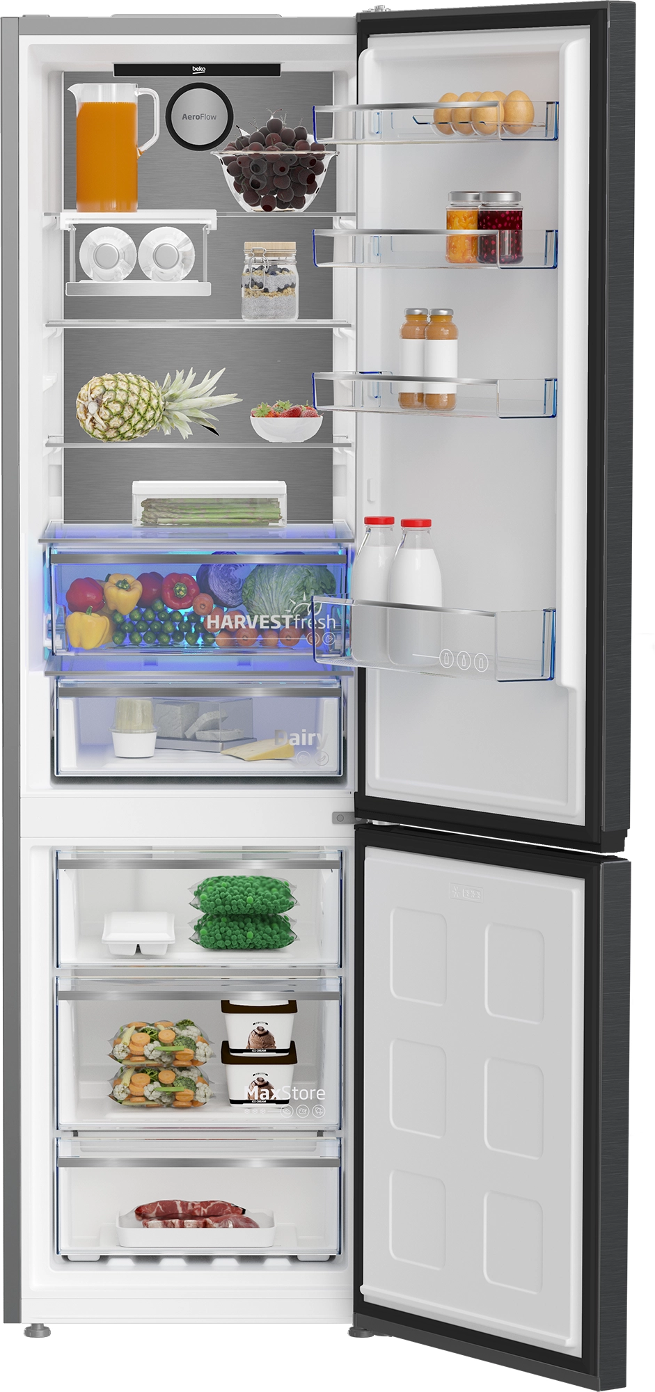 Lodówka Beko bPro700 B7RCNA407HXBR2 Pełny No Frost 203,5cm Komora świeżości Dark Inox