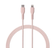 QUALO USB-C do Lightning 1,5m 2,4A Różowy