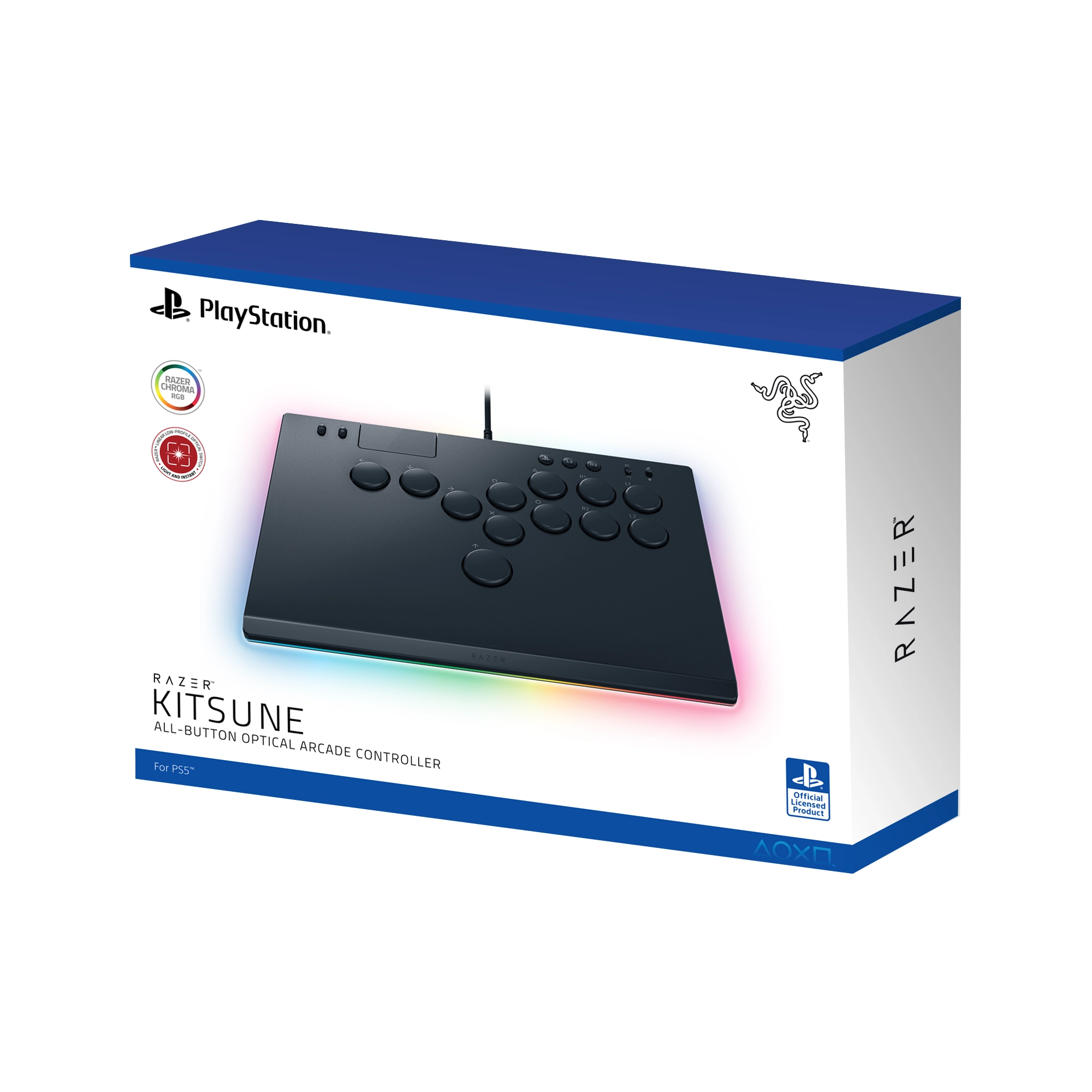 Kontroler Razer Kitsune do PC, PS5 Przewodowy Czarny