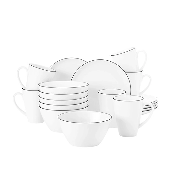 Zestaw śniadaniowy Seltmann Lido Black Line 18 elementów