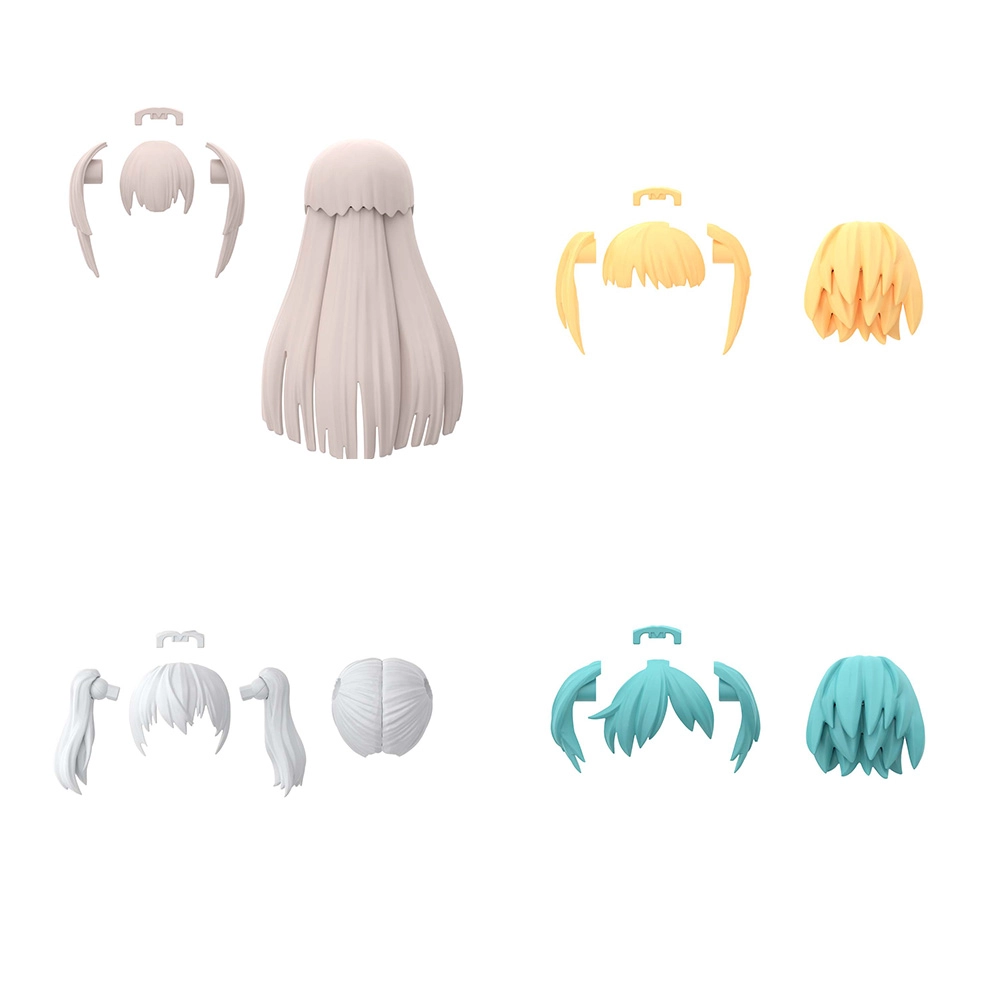 Model do składania Bandai 30MS OPTION HAIR STYLE PARTS VOL.5 ALL 4 TYPES