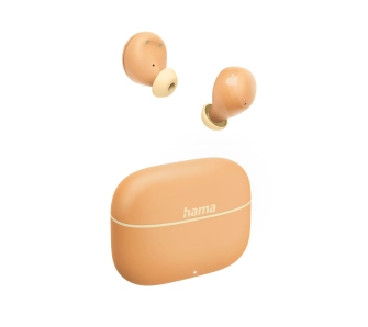 Słuchawki bezprzewodowe Hama Freedom Buddy II TWS Dokanałowe Bluetooth 5.4 Pomarańczowy