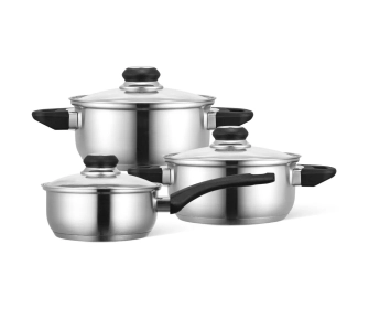 Zestaw garnków Altom Design Emilio 020400494 Indukcja Stal nierdzewna 6 elementów