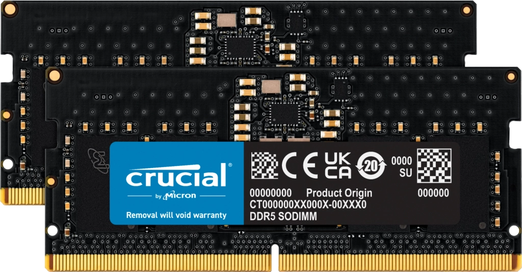 Pamięć Crucial DDR5 16GB (2 x 8GB) 5600 CL46 SODIMM Czarny