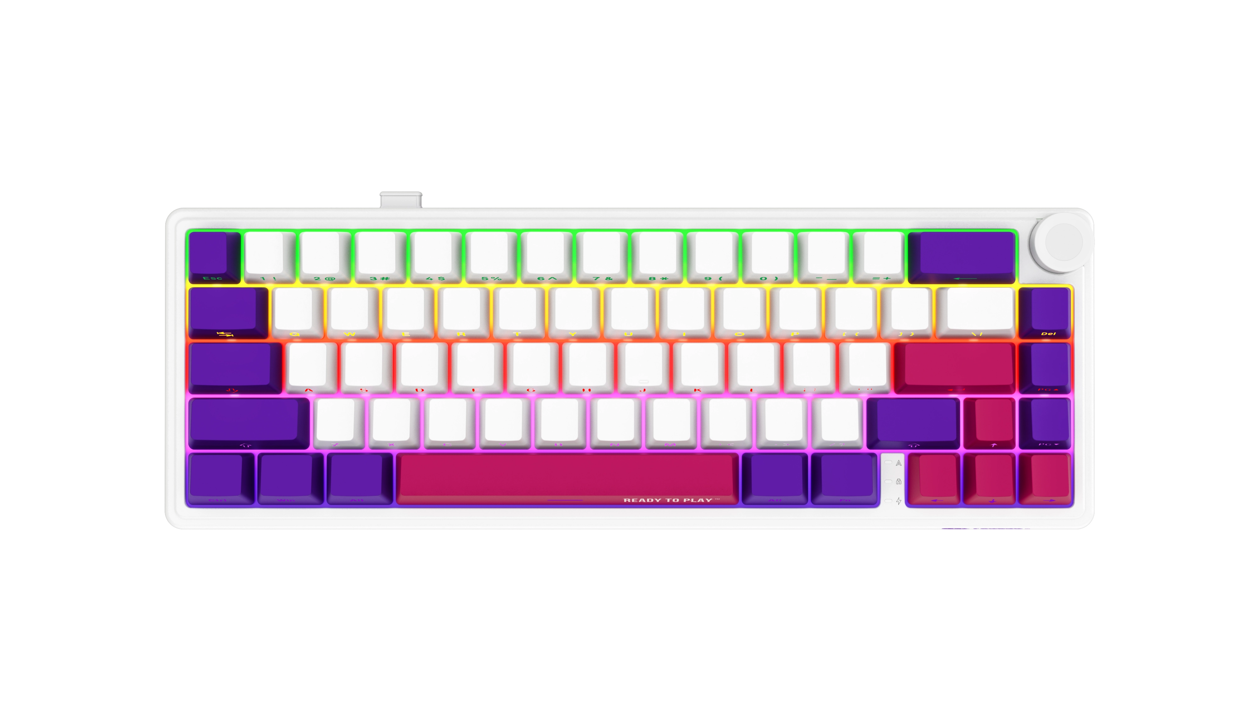 Klawiatura mechaniczna Lorgar KBP70MW Toxic Purple Biały