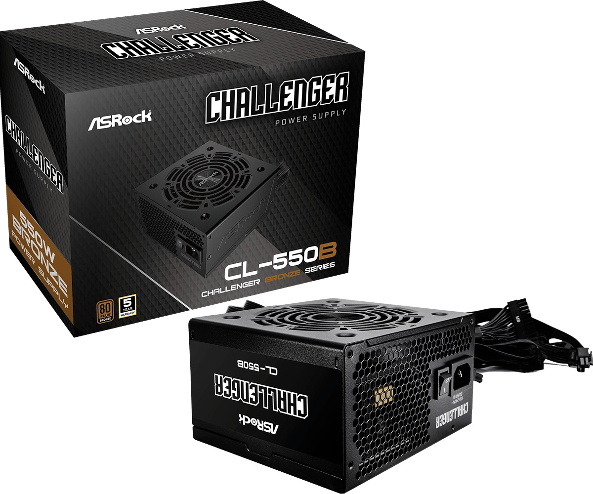 Zasilacz ASrock Challenger CL-550B 550W 80+ Bronze Czarny