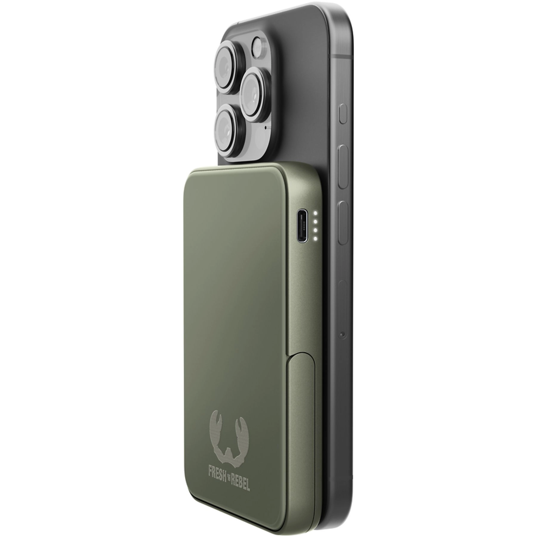 Powerbank Fresh 'n Rebel 2PBM5000DG Magnetic Wireless 5000mAh MagSafe 7,5W Dried Green