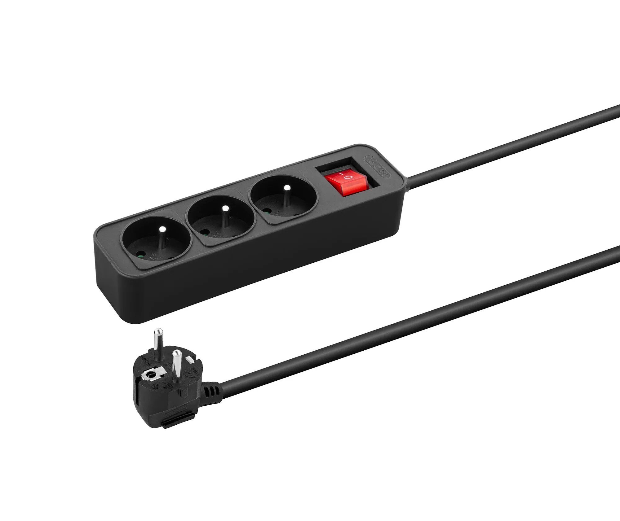 Przedłużacz Reinston EPRZ021 3 gniazda 1,5m Czarny