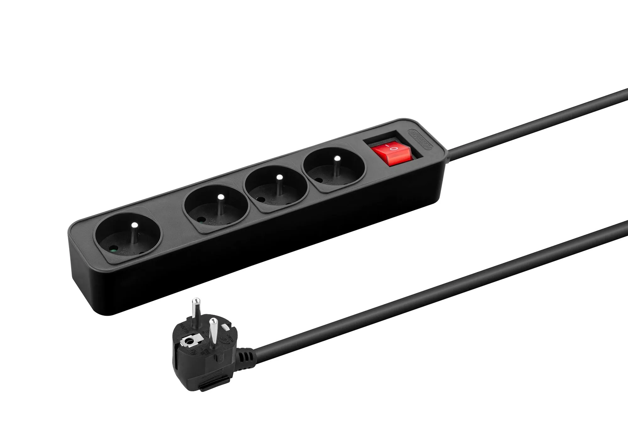 Przedłużacz Reinston EPRZ022 4 gniazda 3m Czarny