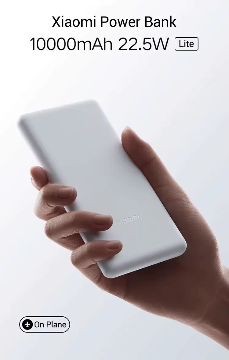 Powerbank Xiaomi P16ZM Lite 10000mAh 22.5 W Jasnoszary