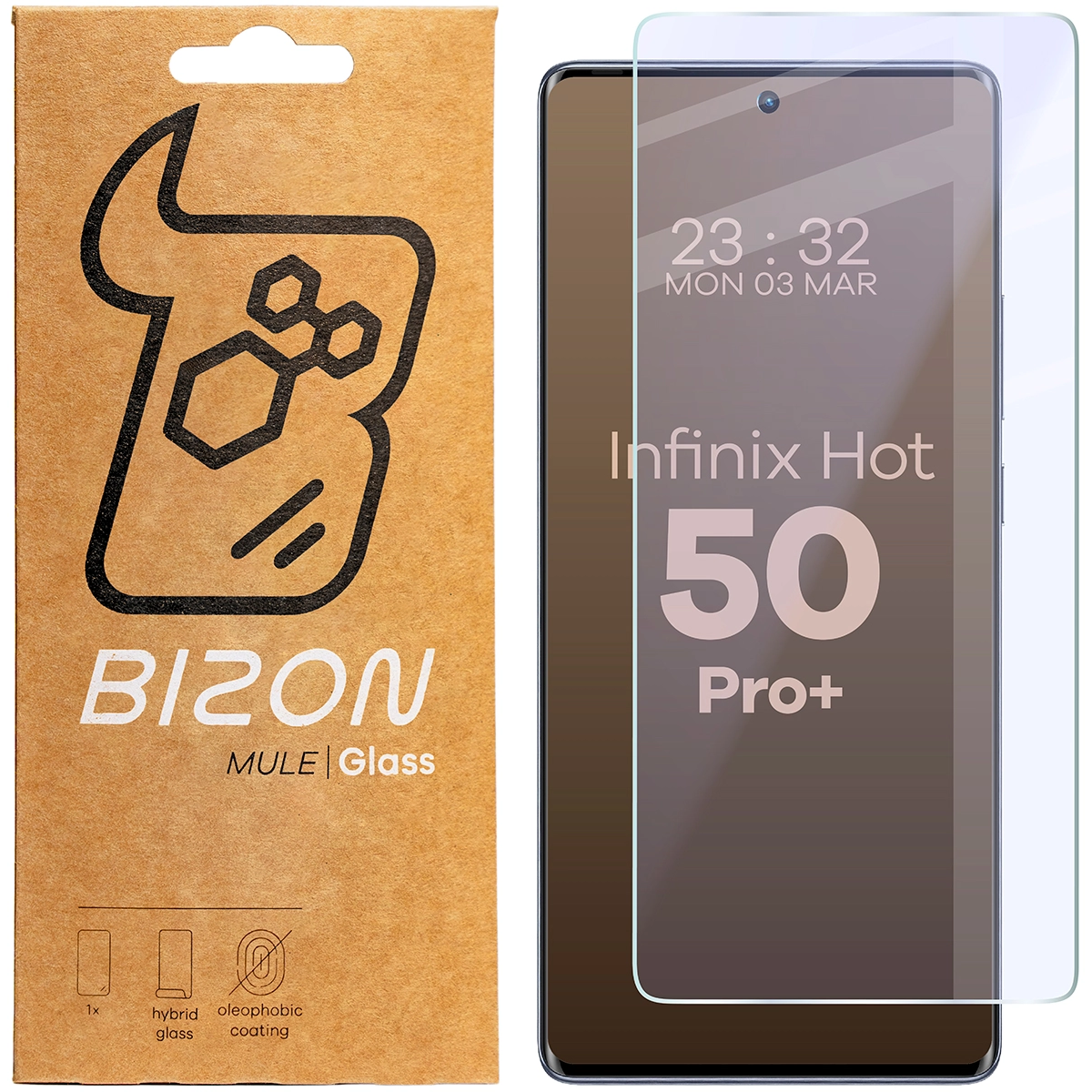 Szkło hybrydowe Bizon Elastyczne Mule do Infinix Hot 50 Pro+