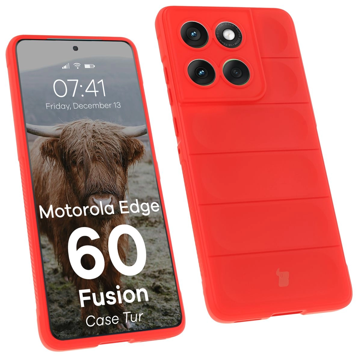 Etui Bizon Tur do Motorola Edge 60 Fusion Czerwony