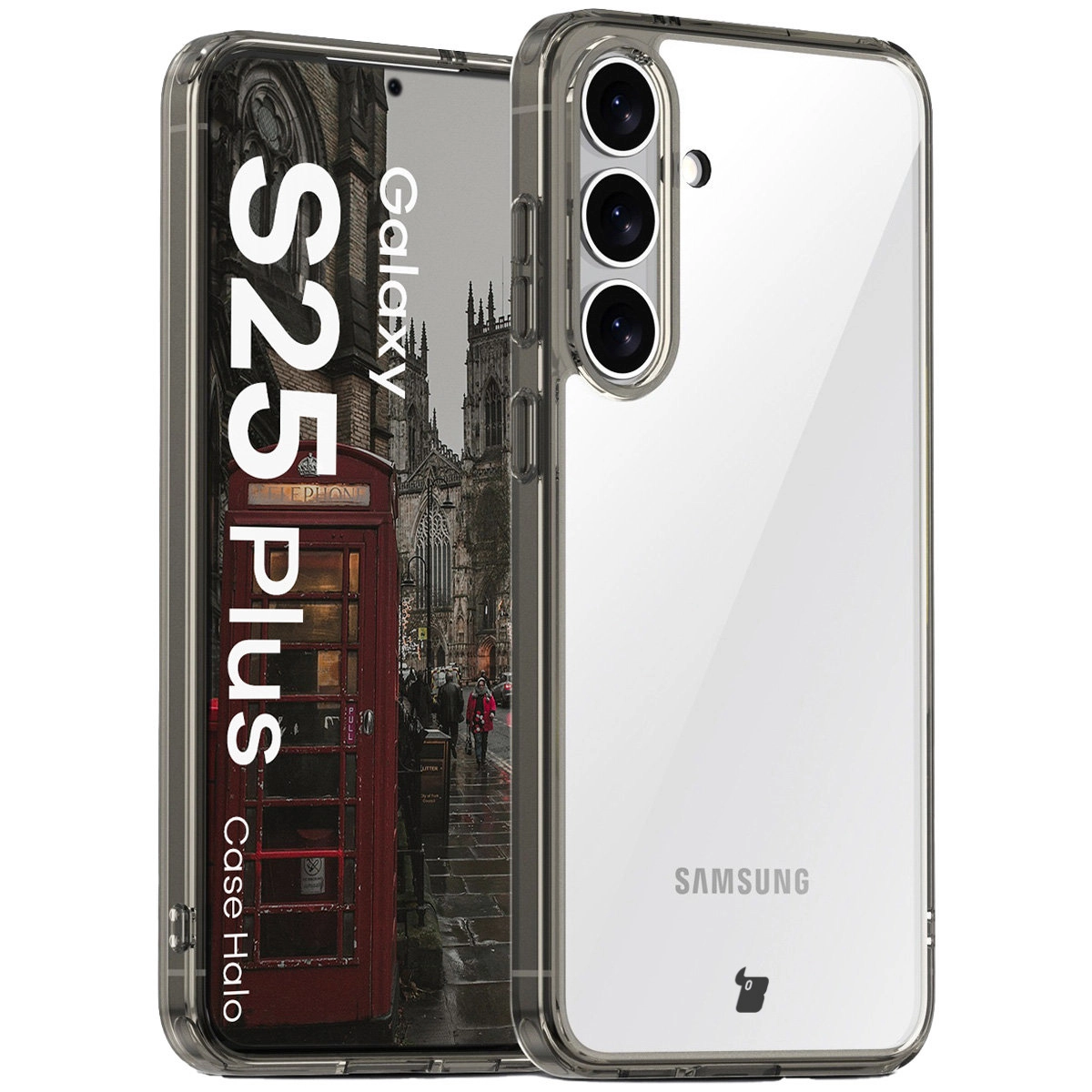 Etui Bizon Halo do Samsung Galaxy S25 Plus Czarny