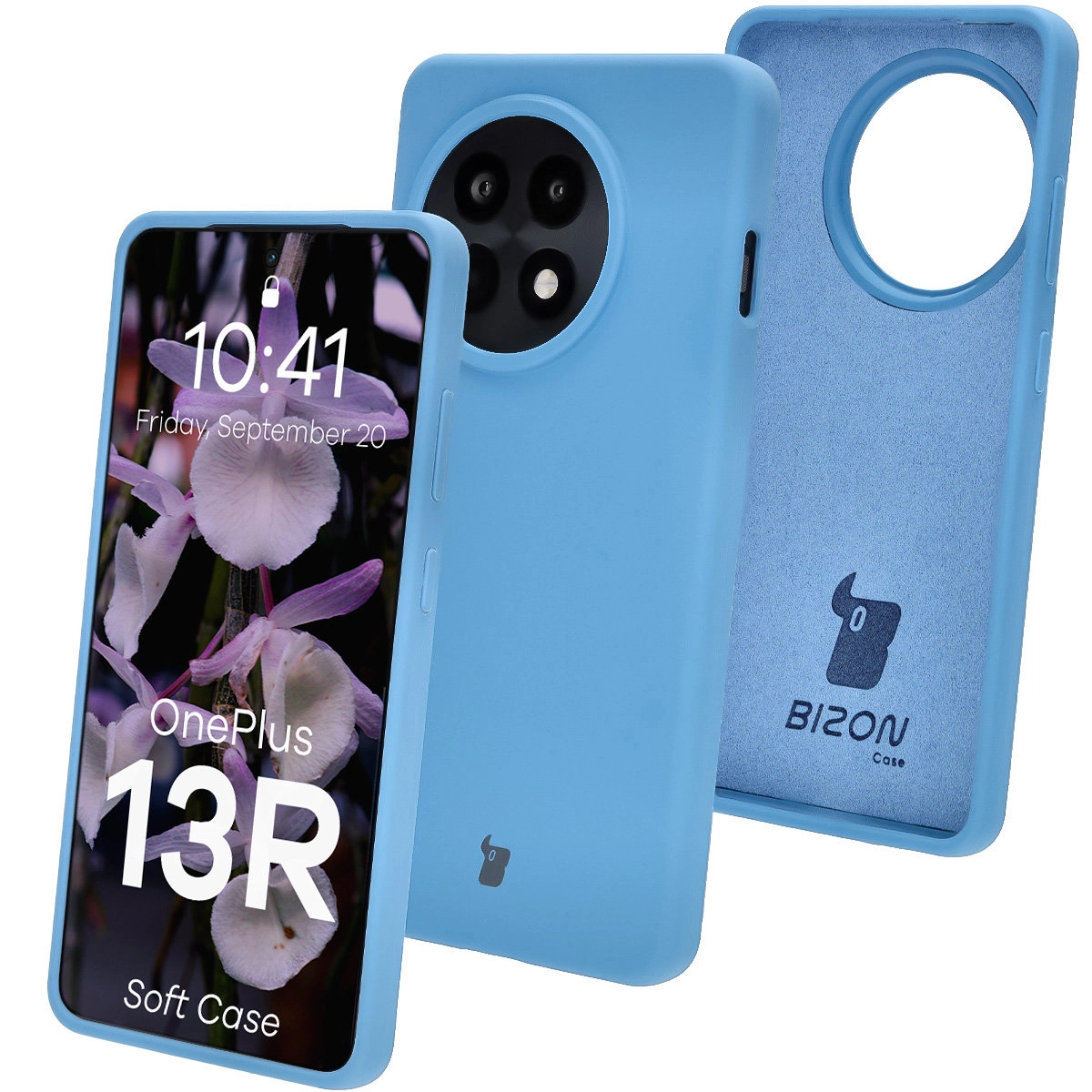 Etui Bizon Silikonowe Soft do OnePlus 13R Niebieski