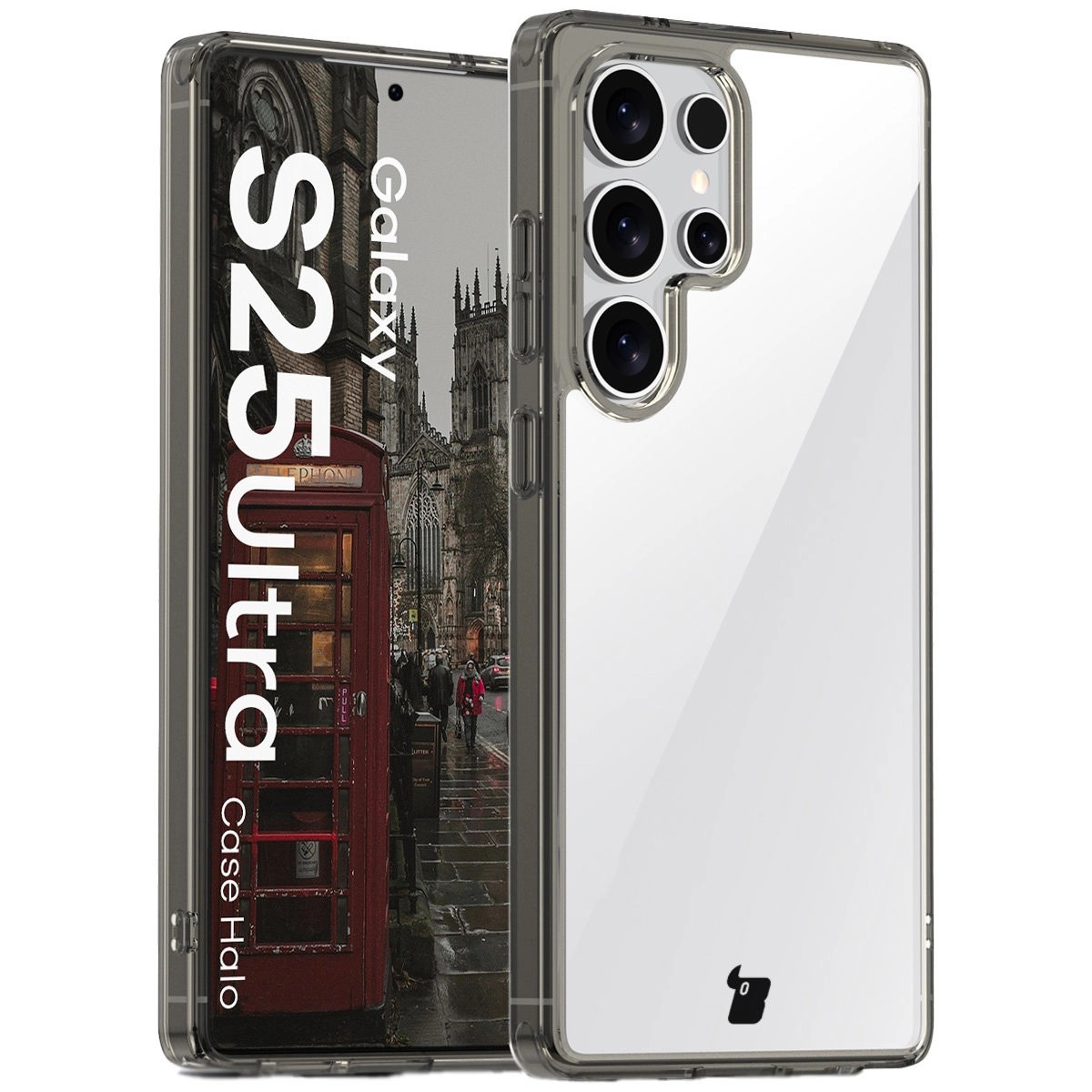 Etui Bizon Halo do Samsung Galaxy S25 Ultra Czarny