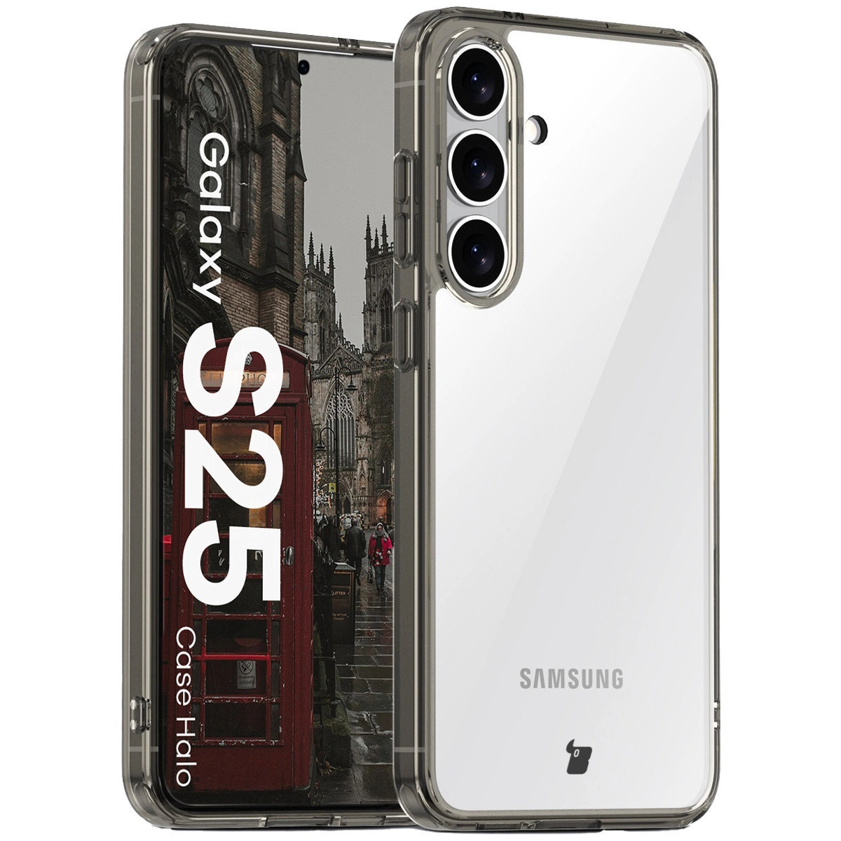 Etui Bizon Halo do Samsung Galaxy S25 Czarny