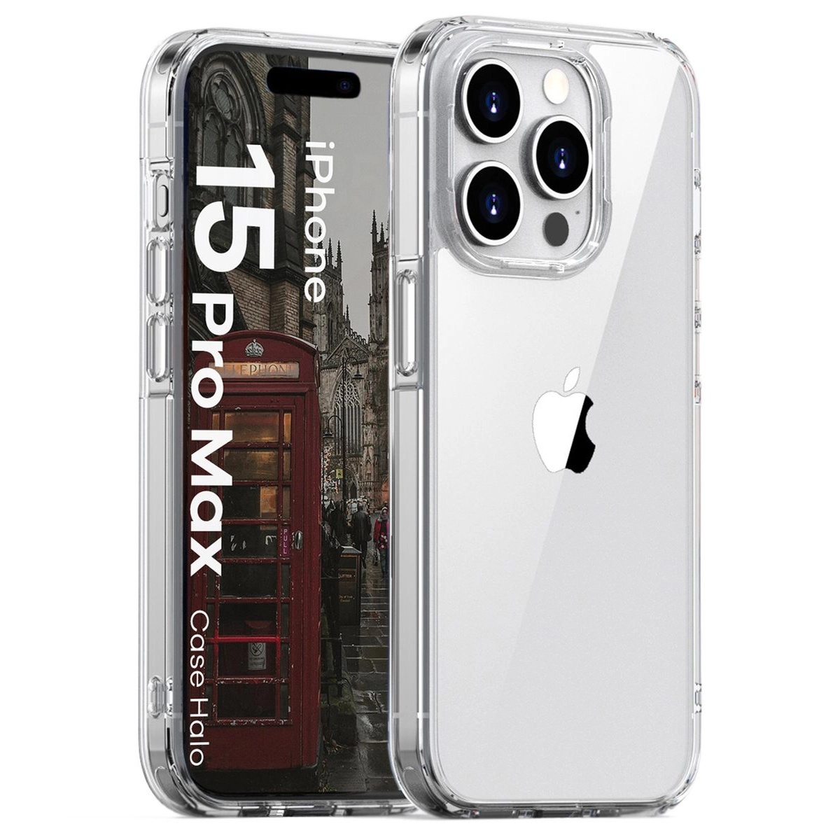 Etui Bizon Halo do iPhone 15 Pro Max Przezroczysty