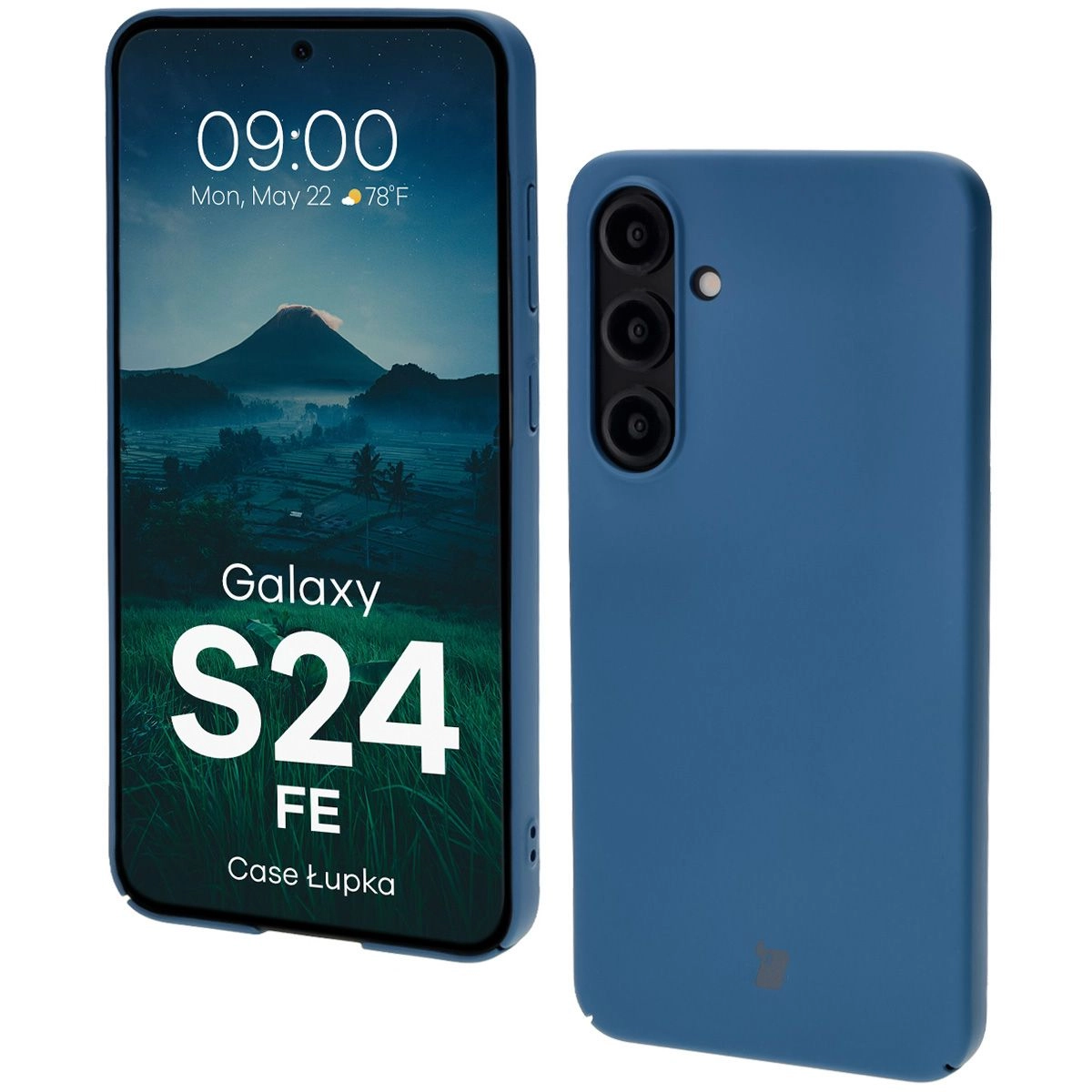 Etui Bizon Łupka do Galaxy S24 FE Niebieski