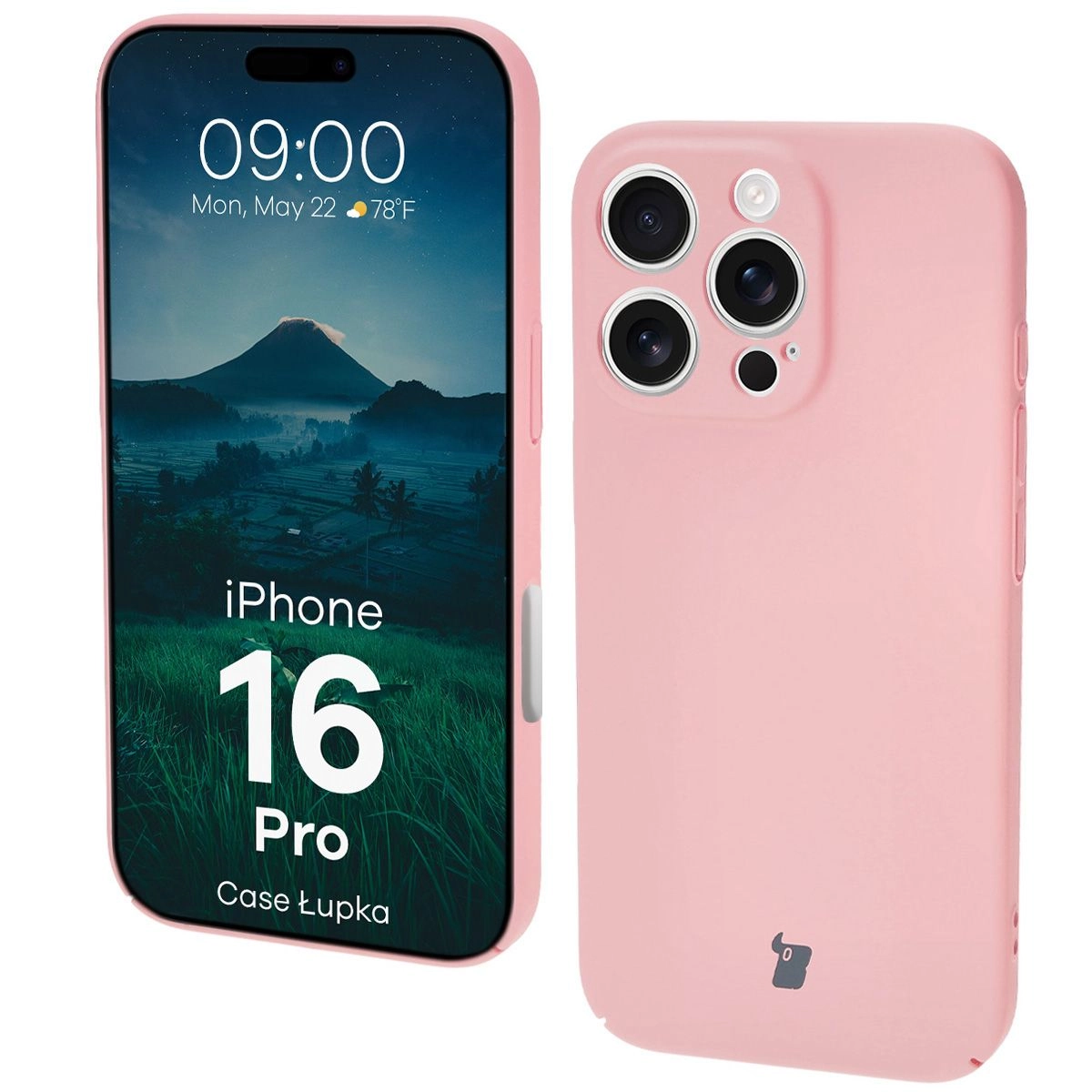 Etui Bizon Łupka do  iPhone 16 Pro Różowy