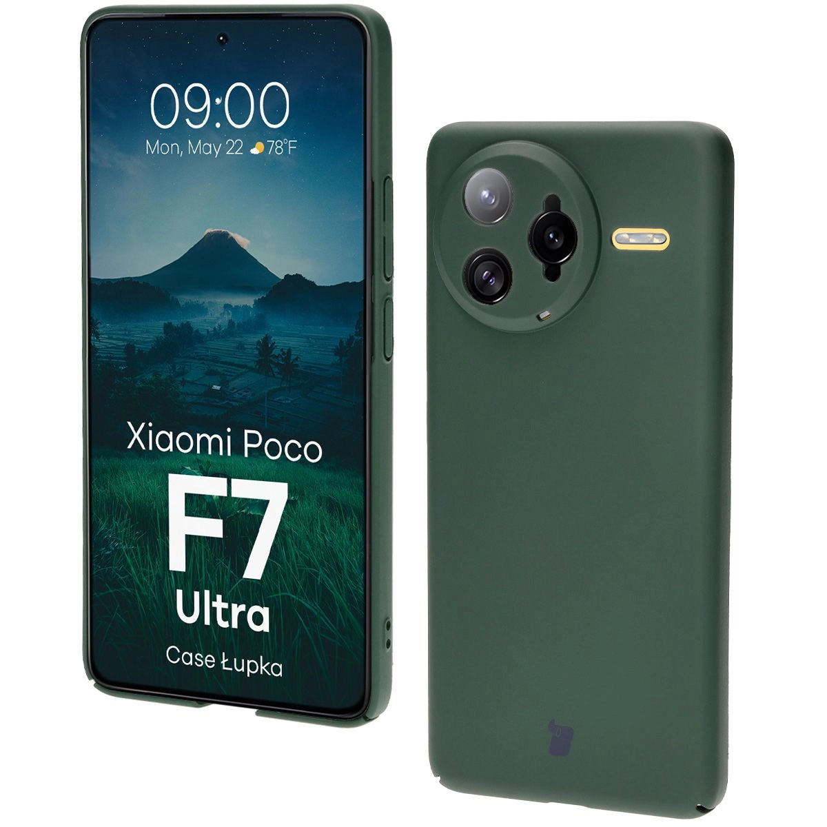 Etui Bizon Łupka do Xiaomi Poco F7 Ultra Zielony