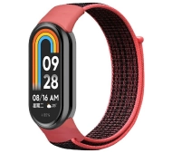 Beline do Mi Band 9/8 NylonLoop Czerwono-czarny