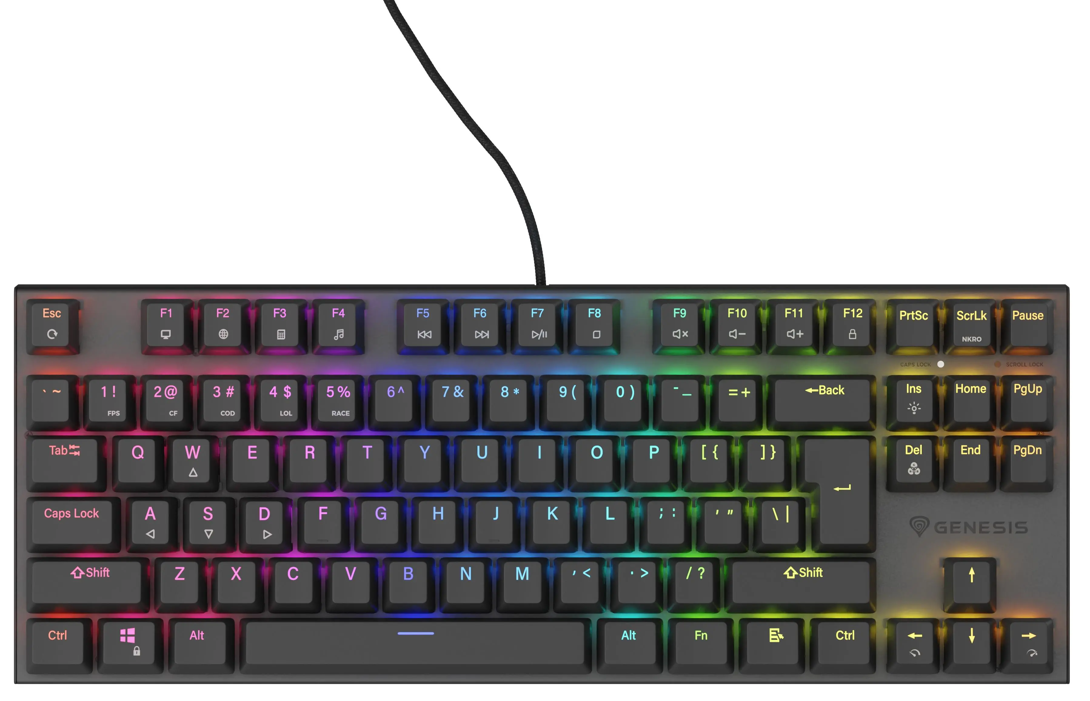 Klawiatura mechaniczna Genesis Thor 303 TKL HOT SWAP Outemu Brown Czarny