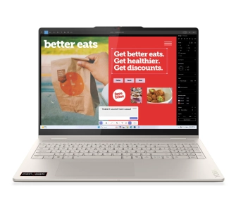 Laptop Lenovo Yoga 7 2-in-1 16AKP10 OLED 16" 120Hz Ryzen AI 7 350 16GB RAM 512GB Dysk SSD Win11 Beżowy Funkcje AI