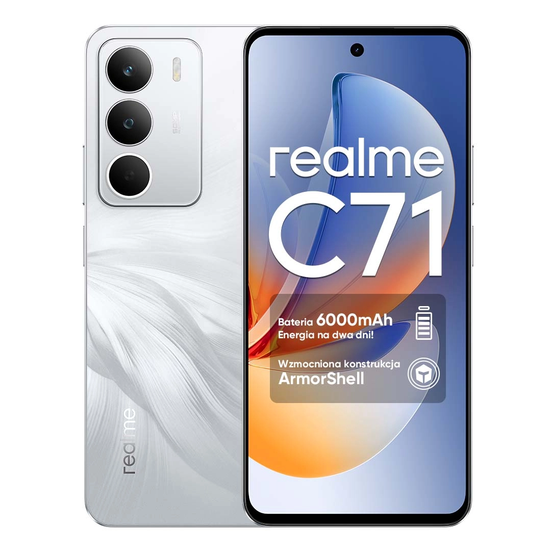 Smartfon realme C71 8/256GB Funkcje AI 6,67" 120Hz 50Mpix Biały