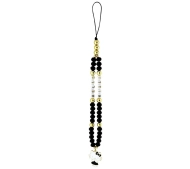 Hello Kitty Pearls and Beads Kitty Charm Czarny