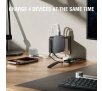 Powerbank 4smarts Lucid 3iw1 Hybrid Charger 10000mAh 20W Wbudowany kabel USB-C / Lightning Srebrny