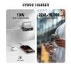 Powerbank 4smarts Lucid 3iw1 Hybrid Charger 10000mAh 20W Wbudowany kabel USB-C / Lightning Srebrny