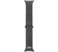 AUDI Logo Synthetic Leather Magnetic Ring do Apple Watch Czarny