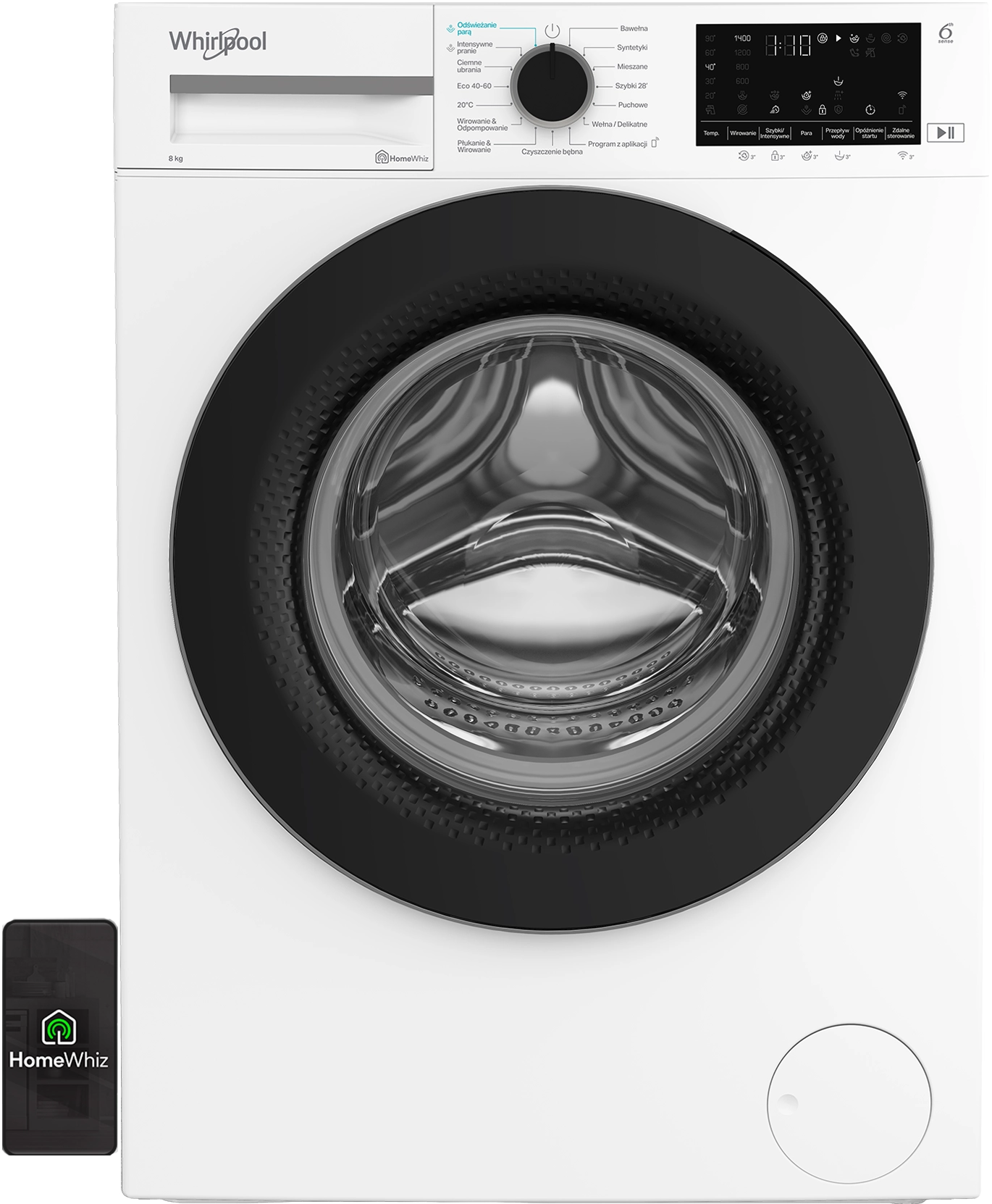 Whirlpool WAM87WBPL AI AdaptiveWash Funkcje AI 8kg 1400obr/min Zdalne sterowanie