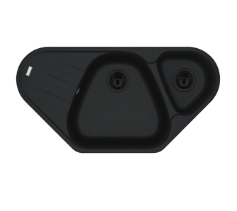 Zlewozmywak Franke Antea AZG 661-E Granitowy Czarny mat