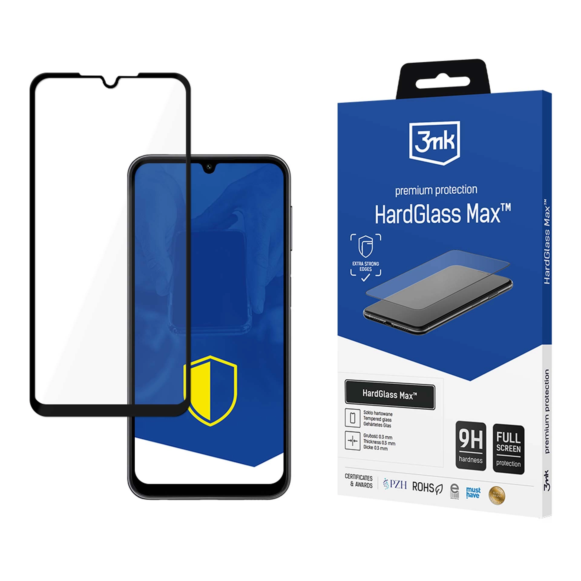 Szkło hartowane 3mk HardGlass Max Black do Samsung Galaxy A24 4G/A25 5 G