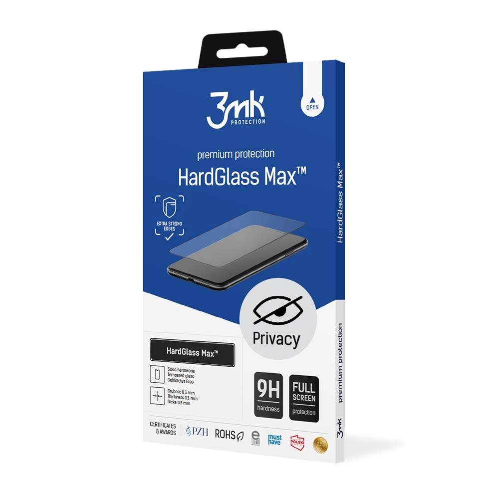 Szkło hartowane 3mk HardGlass Max Privacy Black do iPhone 12 Pro Max