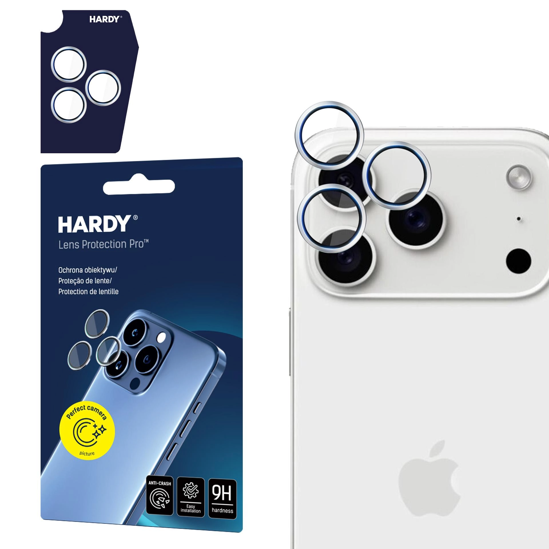 Szkło hartowane 3mk HARDY Lens Protection Pro do Apple iPhone 17 Pro/ iPhone 17 Pro Max