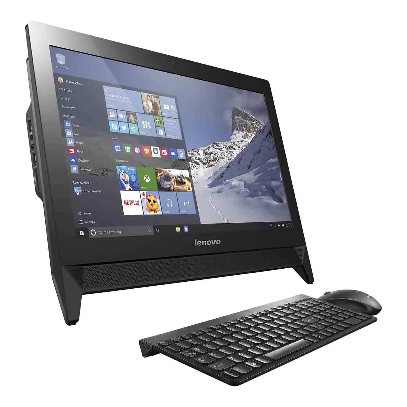 Komputer Lenovo C20-00 Celeron J3060  19,5" 4GB RAM  500GB Dysk  Win10 Czarny