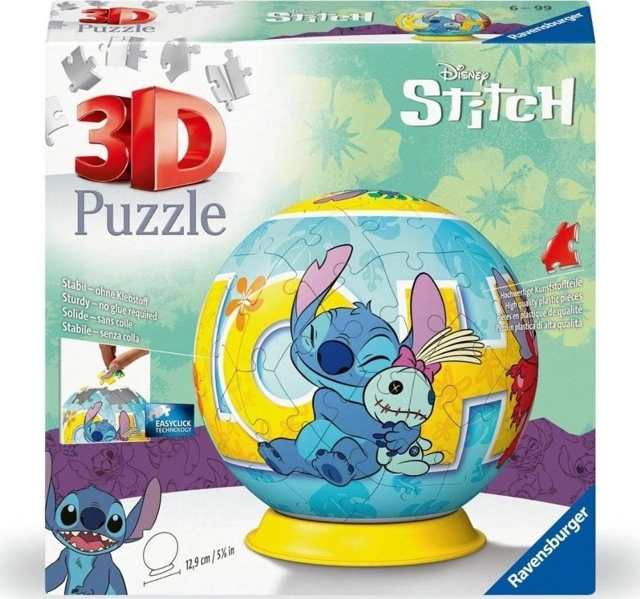 Puzzle 3D Stitch Kula 72 elementy