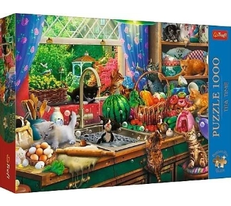 Puzzle Tea Time: Kociaki rozrabiaki 1000 elementów