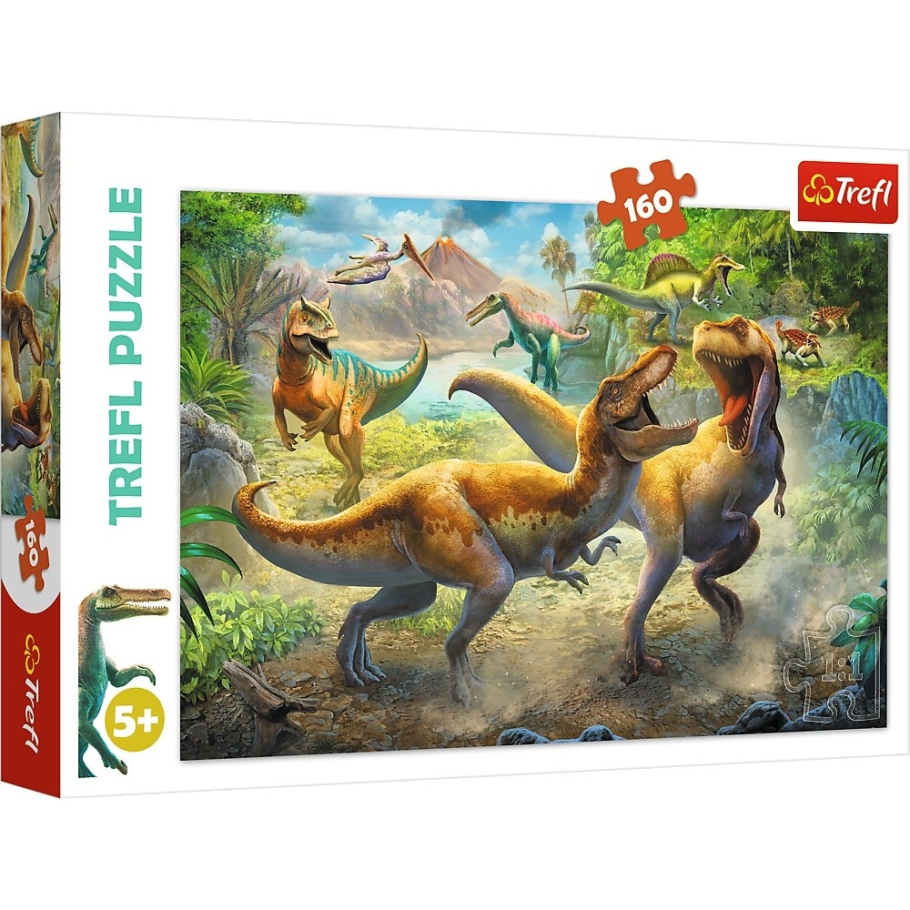Puzzle Walczące Tyranozaury 160 elementów