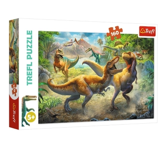 Puzzle Walczące Tyranozaury 160 elementów