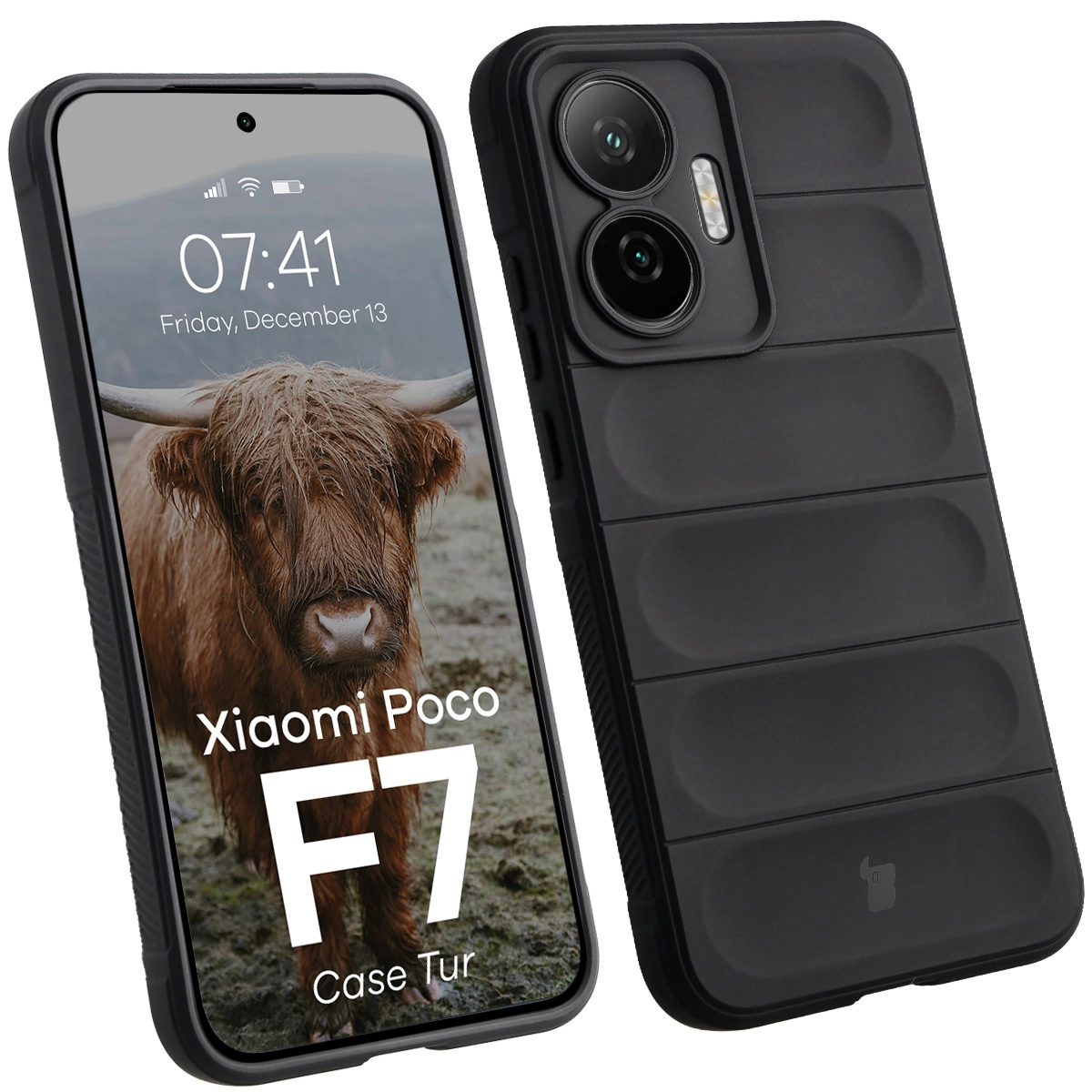 Etui Bizon Tur do Xiaomi POCO F7 Czarny