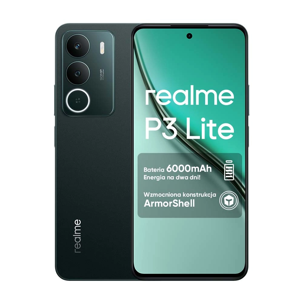 Smartfon realme P3 Lite 8/256GB Funkcje AI 6,67" 120Hz 50Mpix Zielony