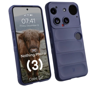 Etui Bizon Tur do Nothing Phone 3 Dark Blue Granatowy
